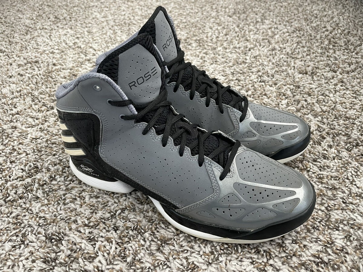 Adidas Basketball Shoes Rose 773 Crazy Light Gray Black White Men's Size 10  Sz - Main Image