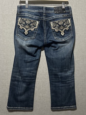 Miss Me Capri Jeans 29 Blue Low-Rise Measures 31x21 L3326B