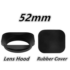 52MM Square Metal Lens Hood Universal Retro Reduce Light for Fujifilm Leica
