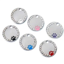 Personalized Dog/Cat Cute Paw Pet ID Tag with Unique Laser Engraving Name/Phone