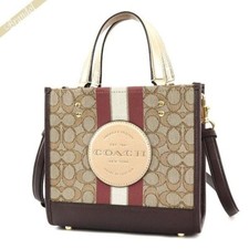 COACH C8406 Logo Brown Red 2way Hand Bag Shoulder Bag Very Rare New