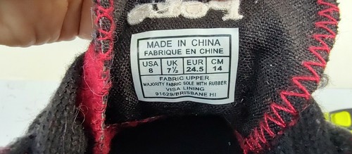 Polo Ralph Lauren red and black checkered children's shoes size 8 - Picture 12 of 12