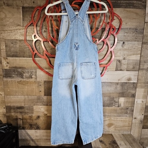 Zara Youth Unisex Clothes SZ 9Y Wide Leg Denim Light Wash Jean Overalls - Picture 12 of 12