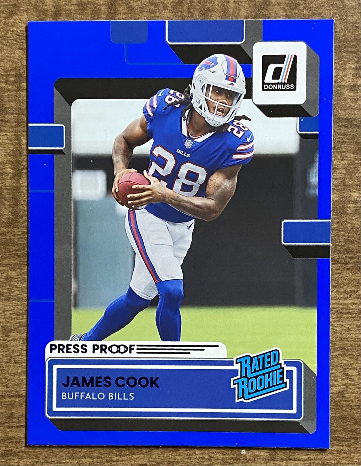 James Cook 2022 Donruss Blue Press Proof Rookie #315 - Bills