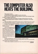 IBM Computer System Energy Management Smart Building Print Ad 1980