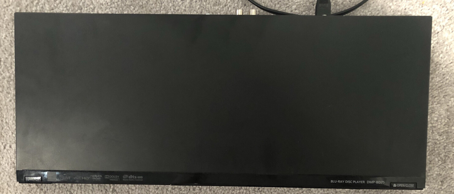 Panasonic DMPBD75 BluRay DVD Disc Player Black with HDMI Cable Tested