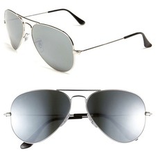 Mens Womens Old School Cop Air Force Style Chrome Mirrored Silver Sunglasses