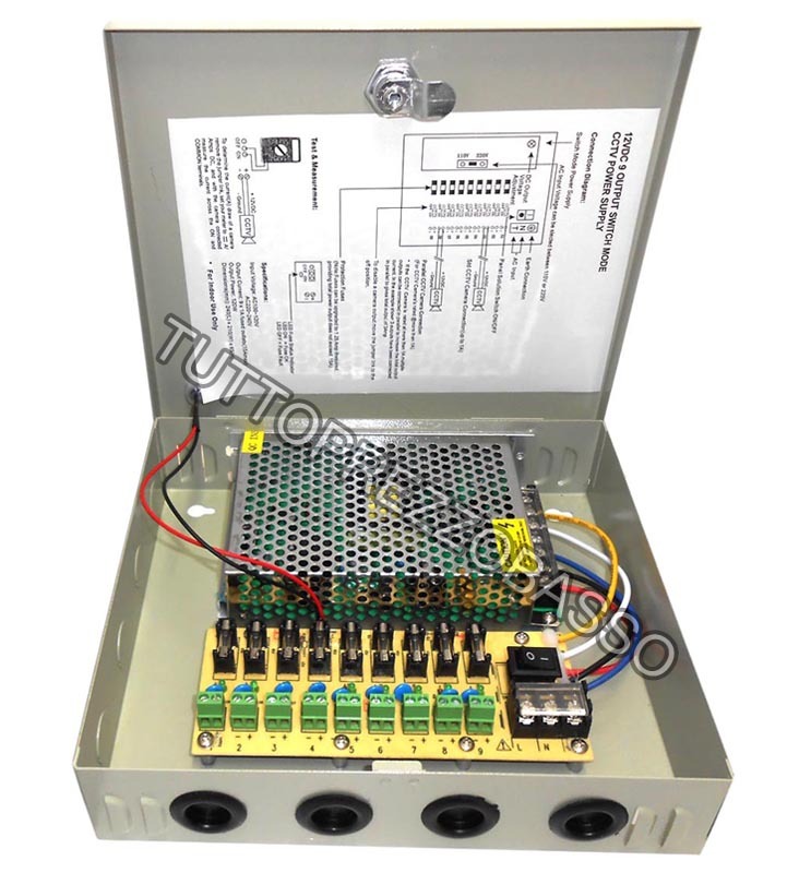 Stazione Elettrica Portatile Gruppo Continuità ALIMENTATORE 18 CH USCITE PER TELECAMERA Condizionatore Di Rete - Foto 6