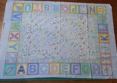 Clothesline kids blue Macus Flannel fabric 29'' X 42'' #576