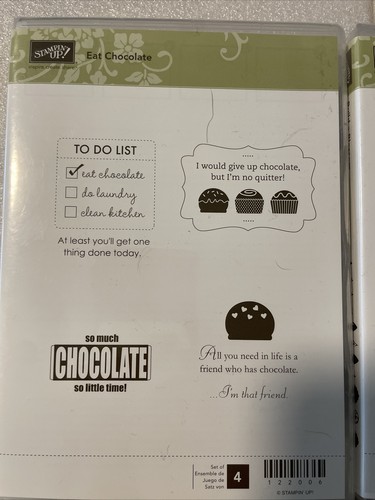 3 Stampin’ Up! Build a Blossom, eat Chocolate,Tag Alongs &1 coordinating Punch - Picture 2 of 11