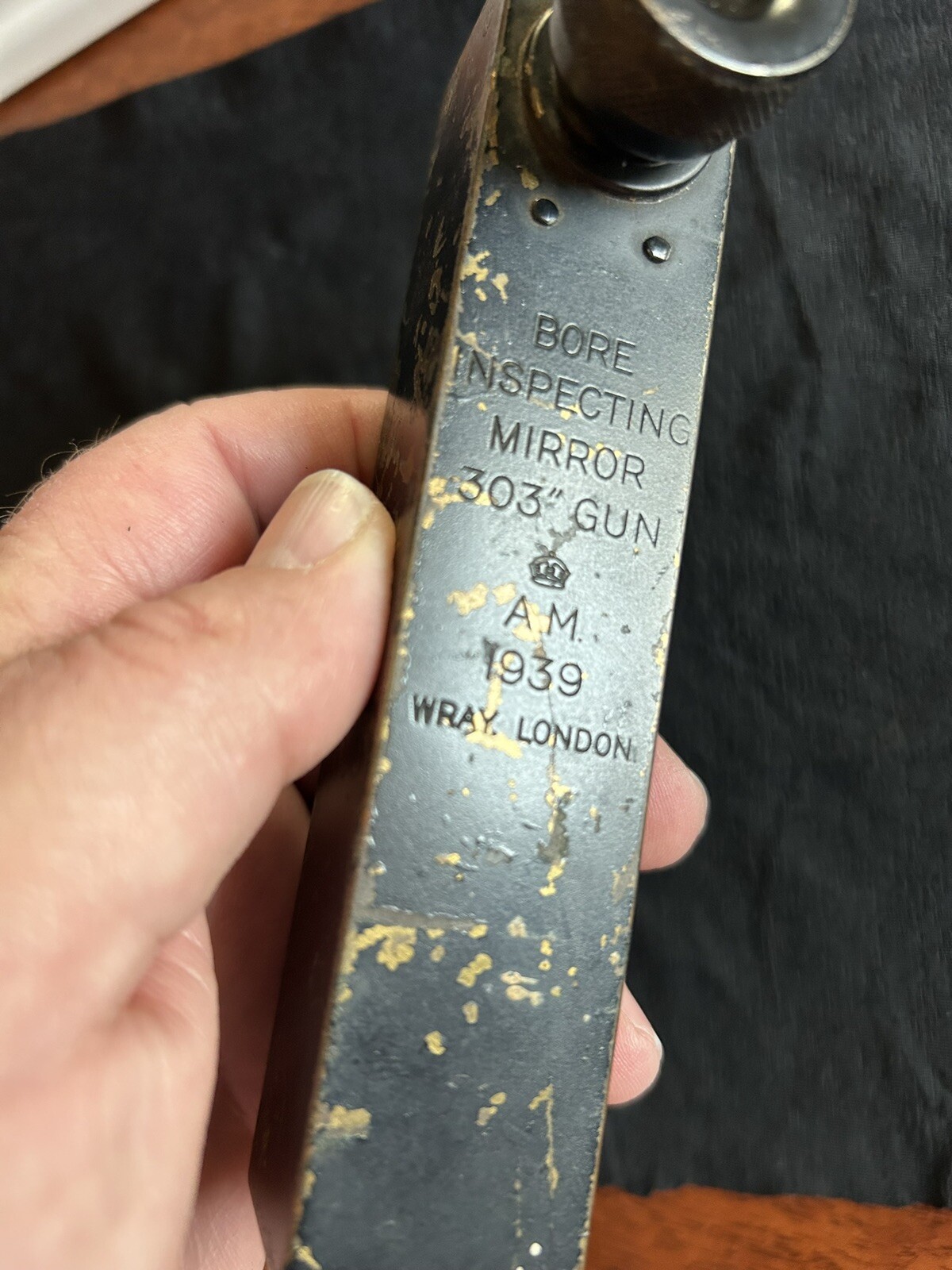 UNCOMMON! WW2 1939 Royal Air Force Aircraft .303 Gun Bore Inspection Mirror