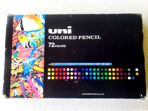 Mitsubishi UC72C Uni 72-Color Colored Pencil Set with Box Japan NEW