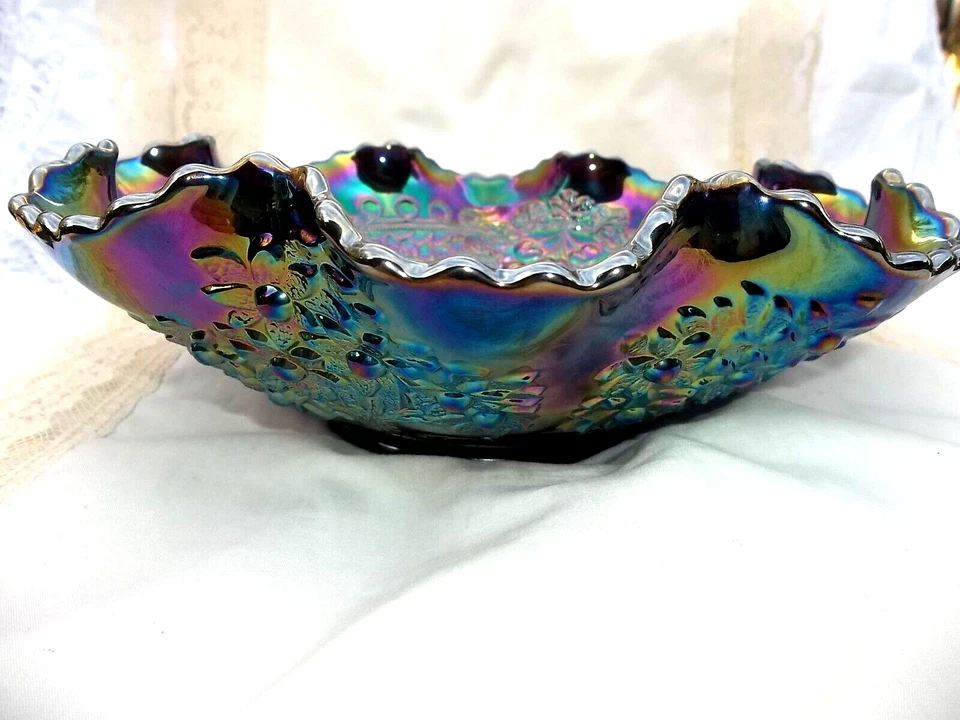 FENTON CADENA CEREZA VARIANTE CUENCO CARNAVAL CRISTAL AMATISTA Foto 3 de 4