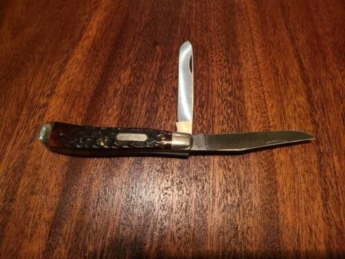 Mango de hueso Marrón Schrade cuchillos, espadas de colección, Blades, armaduras y accesorios