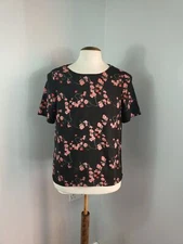 Vero Moda Women’s Black Floral Top Size Medium Floral Flowers Spring Summer