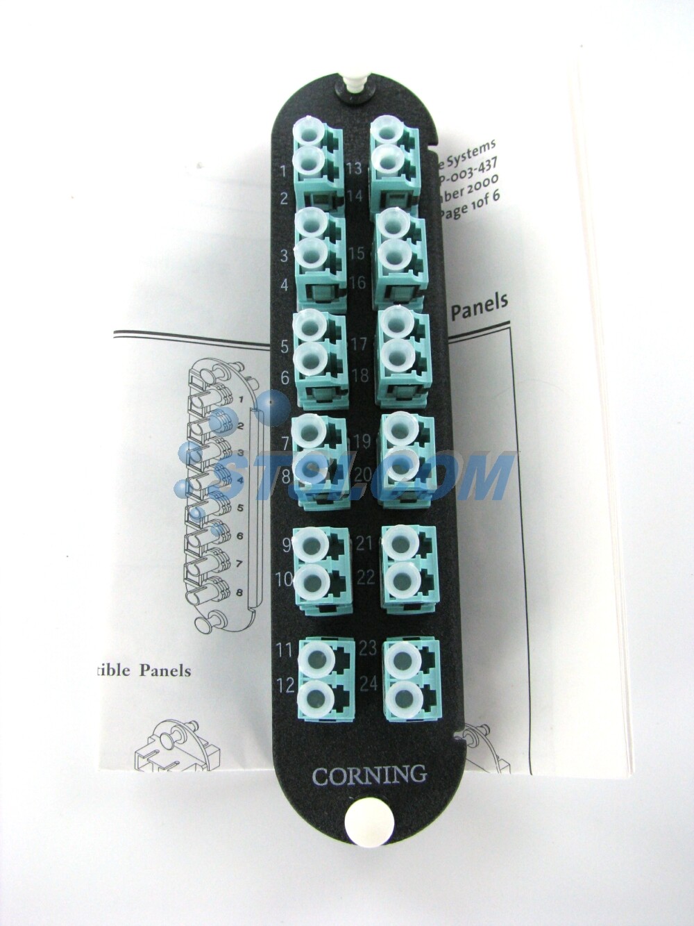 Corning CCH-CP24-E4 Patch Panel, 12 LC Duplex 10Gig Aqua OM3/OM4 ...