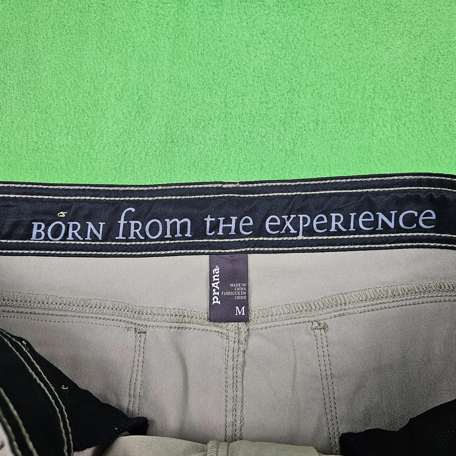 prana zion cargo hiking camping stretch belted shorts