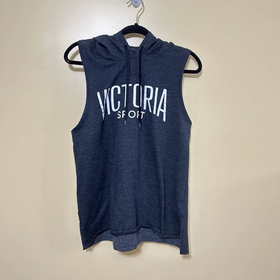 Victoria’s Secret Sport Polar Boxer Con Capucha Slub Muscular Tanque Gris Para Mujer Mediano Foto 2 de 4
