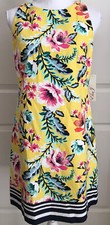 NWT Eliza J size 6 yellow navy pink floral sleeveless dress $118