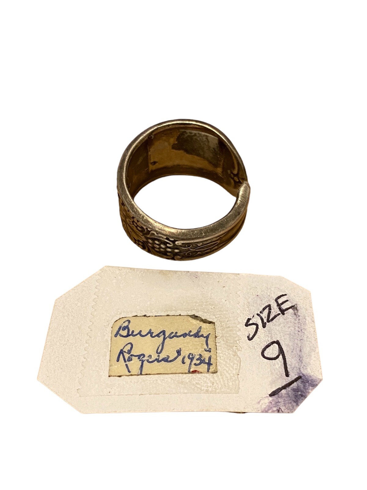 Artesian Ring Made From Antique Silverware (Size … - image 3