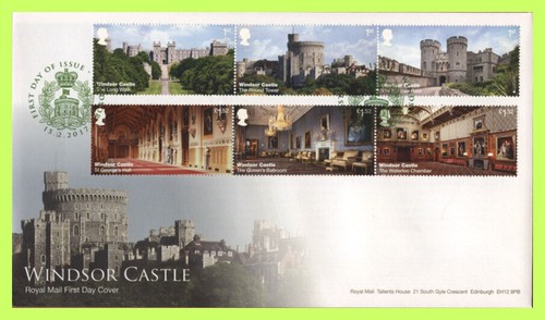 G.B. 2017 Windsor Castle set on u/a Royal Mail First Day Covers, Windsor