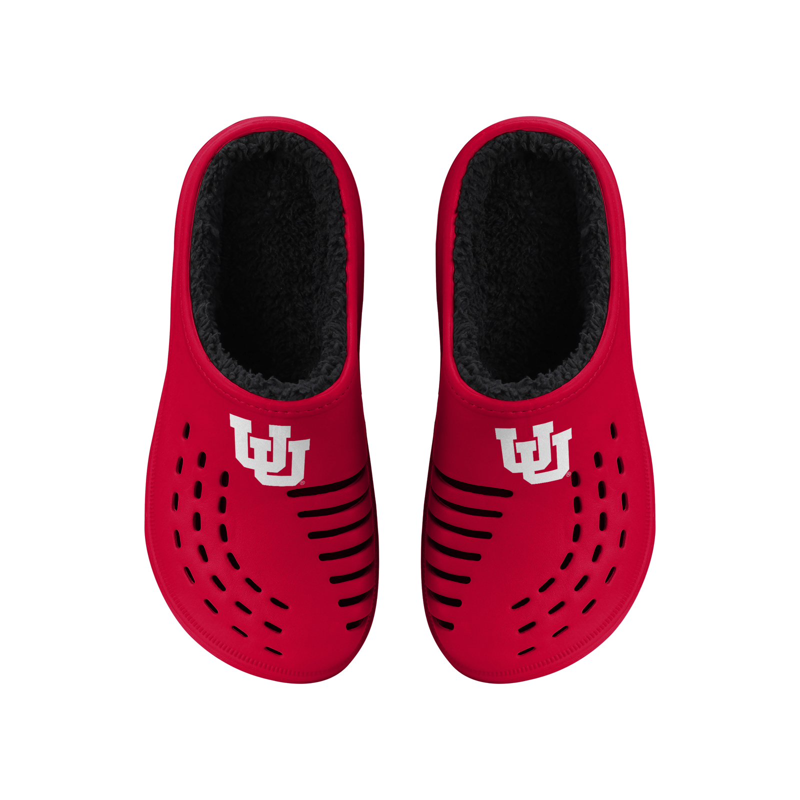 Мужские сабо с крупным логотипом FOCO NCAA на подкладке из шерпа Utah Utes