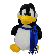 Rhode Island Novelty Dapper Penguin 12  Plush Penguin Blue Scarf Stuffed Animal