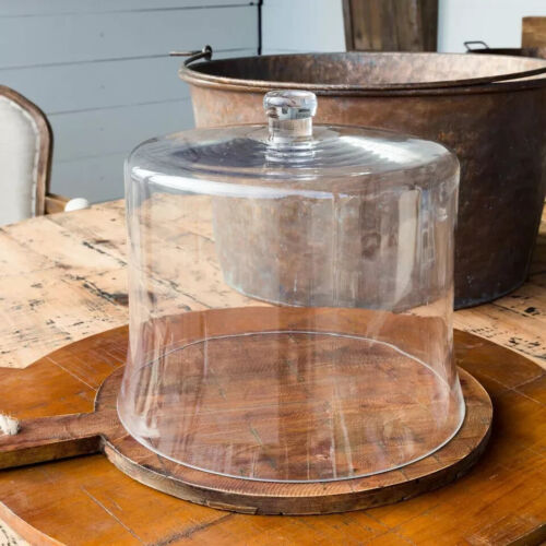 Large Glass Cloche 13.5 x 12 Kitchen Dining Decor - Picture 2 of 2
