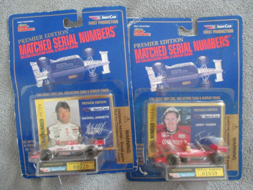 Racing Champions Premier Edition 1/64 Indy Car NASCAR Lot 2 Vasser Andretti 1993 - Afbeelding 1 van 5