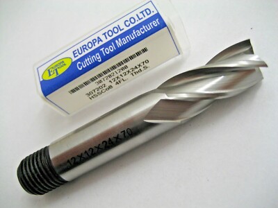12 mm KOBALT SCHAFTFRÄSER HSSCo8 M42 4 GERIFFELT 3072021200 EUROPA WERKZEUG CLARKSON P240