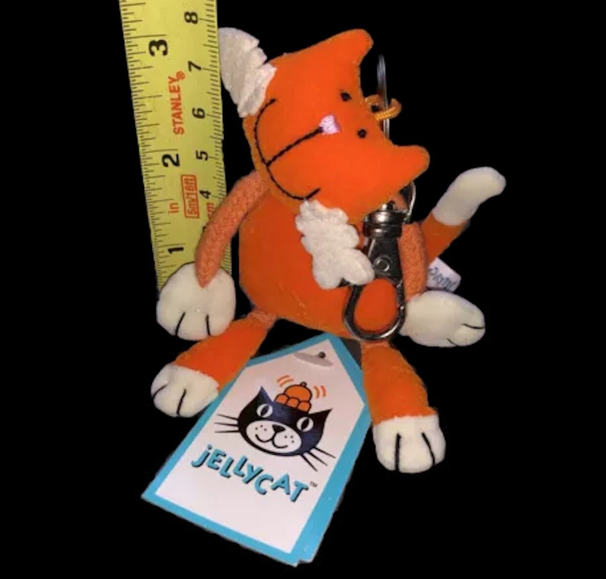 Jellycat “Dingly Dangly Tom Cat Keyring” Rare Kitten Keychain