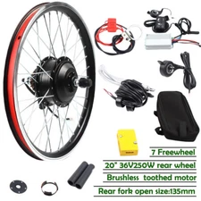 20 in Rear Wheel Electric Bicycle Hub Motor Conversion Kit 36V 250W Ebike