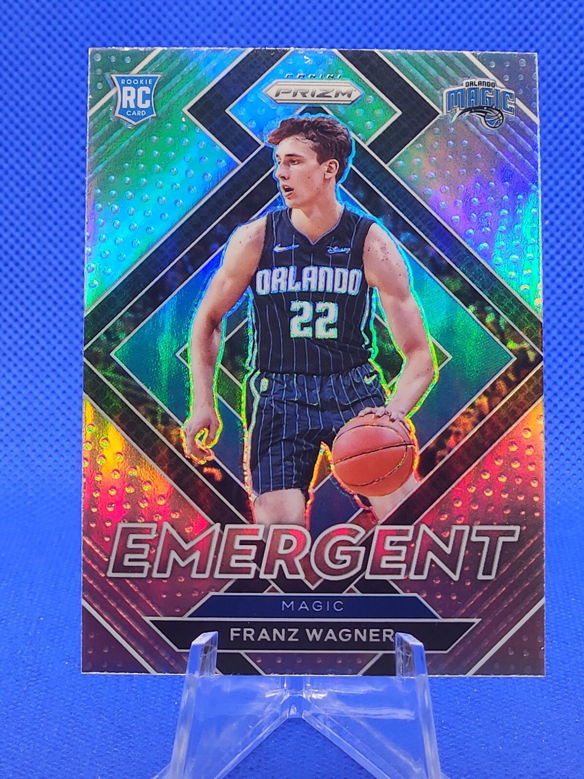 2021-22 Panini Prizm Franz Wagner Emergent Silver SP Rookie RC #23 Magic