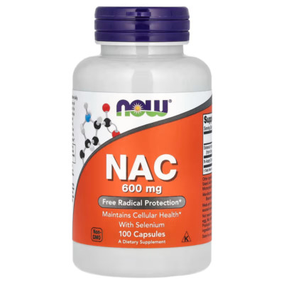 NAC N-Acetyl Cystein + SELEN 600mg 100caps Vorläufer von GLUTATION