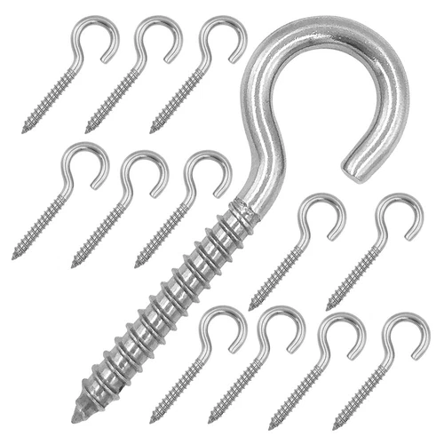 215tlg Schraubhaken Hakenschraube Stahl verzinkt halbrund Schraube Haken gebogen - Bild 4 von 9