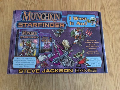 New  Munchkin Starfinder  I Want It All   Board Game Factory Sealed
