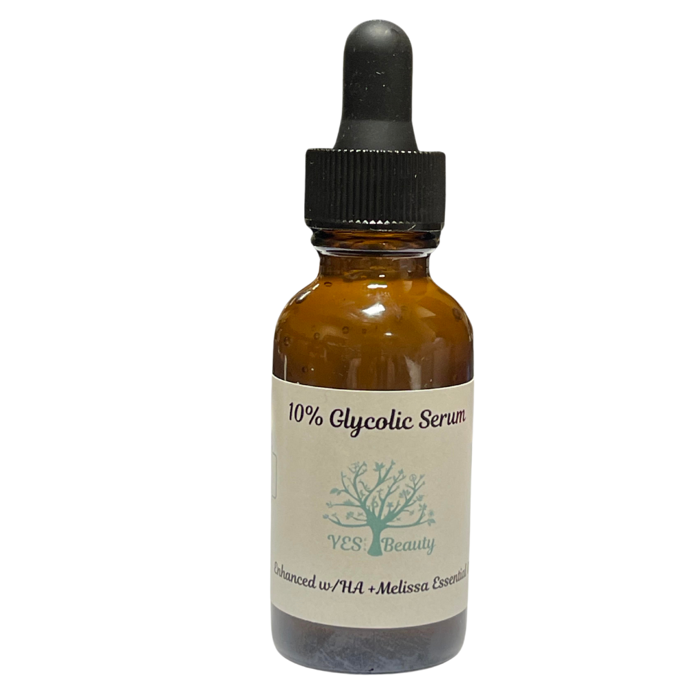 Glycolic Acid 10% Anti-Aging Face Serum with Hyaluronic Acid & Melissa Oil  