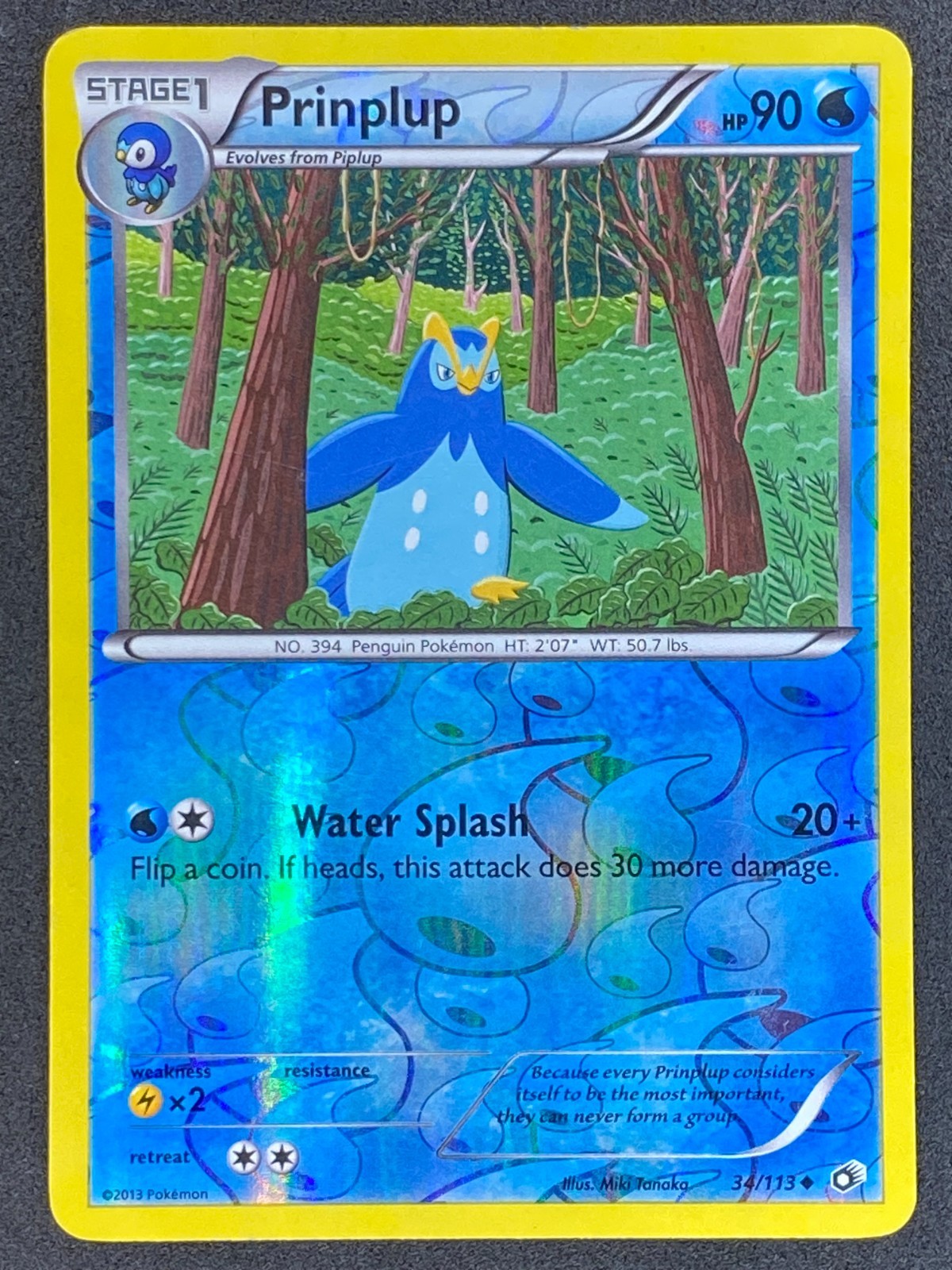 Pokémon Prinplup Reverse Holo 34/113 LTR Legendary Treasures LP