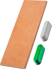 Leather Honing Strop for Knife Sharpening with Polishing Compound Double Sided 