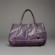 Etienne Aigner Purple Leather Handbag Purse 72433 Oxford Leather Collection Rare
