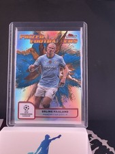 Erling Haaland Manchester City Prized Footballers Blue&Gold Topps Finest 2024-25