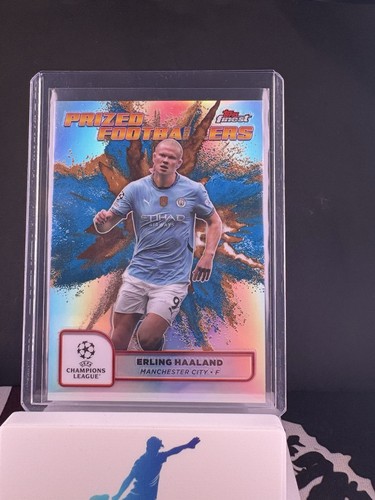 Erling Haaland Manchester City Prized Footballers Blue&Gold Topps Finest 2024-25