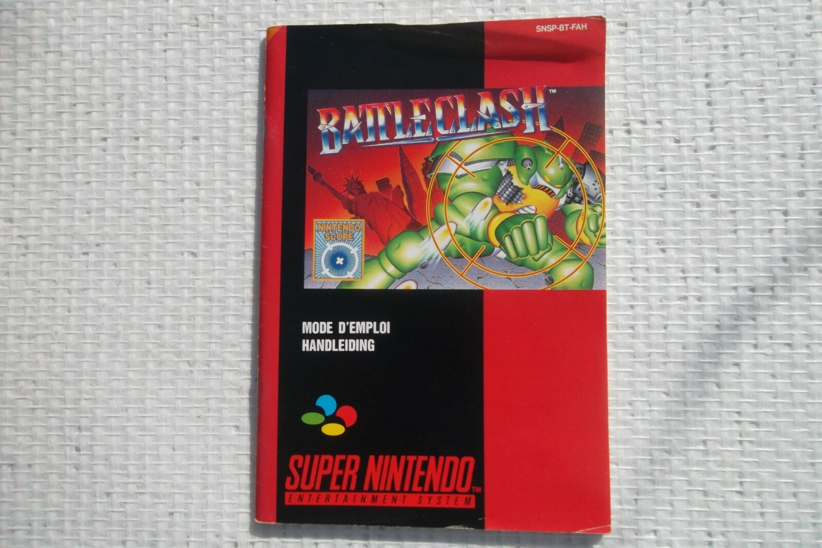 Notice Super Nintendo / Snes manuel Battle Clash original Booklet  Battleclash