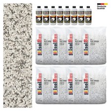 Steinteppich SET Marmorkies 200kg + 8 x PU-Bindemittel für 20m² 1/4mm Ice Grau