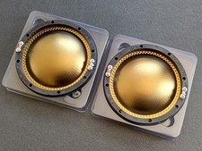 Pair Gold Diaphragm for JBL 375 2440 2441 2445 2446 2450 8 Ohm Repair Part New