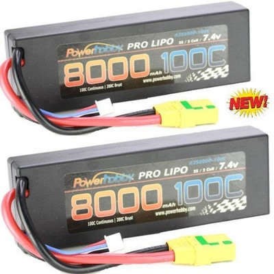 Powerhobby 2s 7.4V 8000mah 100C Lipo Battery with XT90 Plug (2)