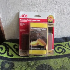 ** New ACE Premium Finish Project Pack.  Sanding Block Kit W/ 12 Assorted Sheets