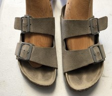 Birkenstock Kids Arizona Two Strap Slide Sandals Gray Size 2.5