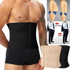 Men's Tummy Control Waist Trainer Trimmer Body Shaper Fitness Sports Corset Belt