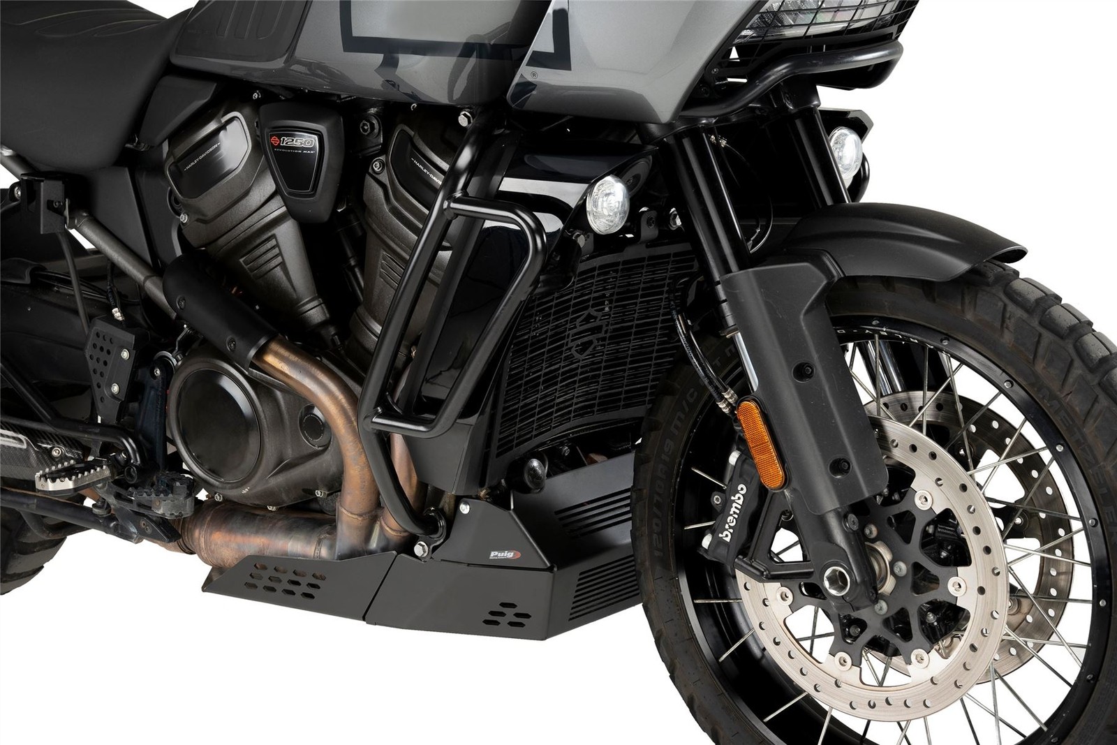Puig Black Aluminium Belly Pan Harley Davidson Pan America 1250 2021-2024